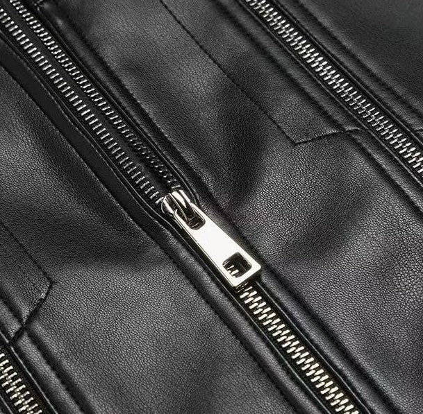 AFGK Zippered Leather Jacket