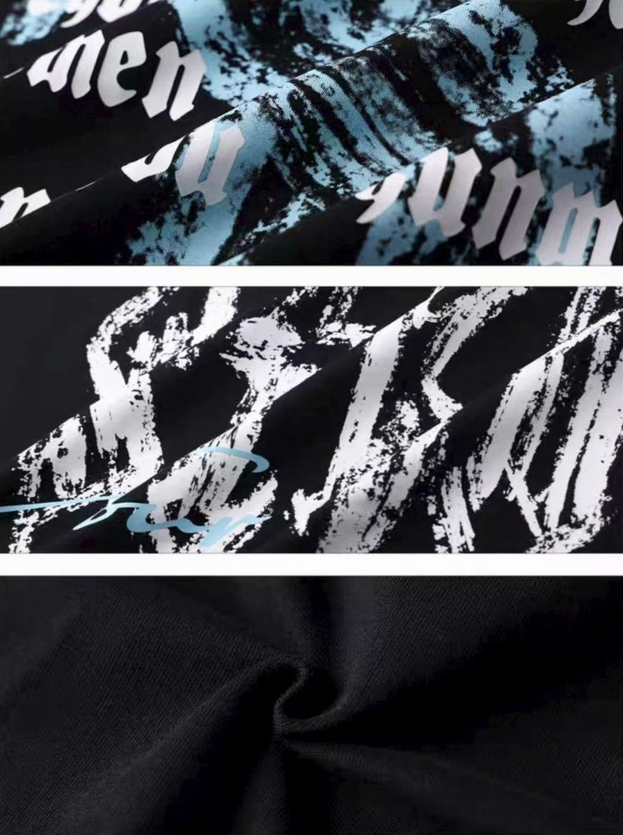 STK Vintage Font Logo Print Crew Neck T-Shirt