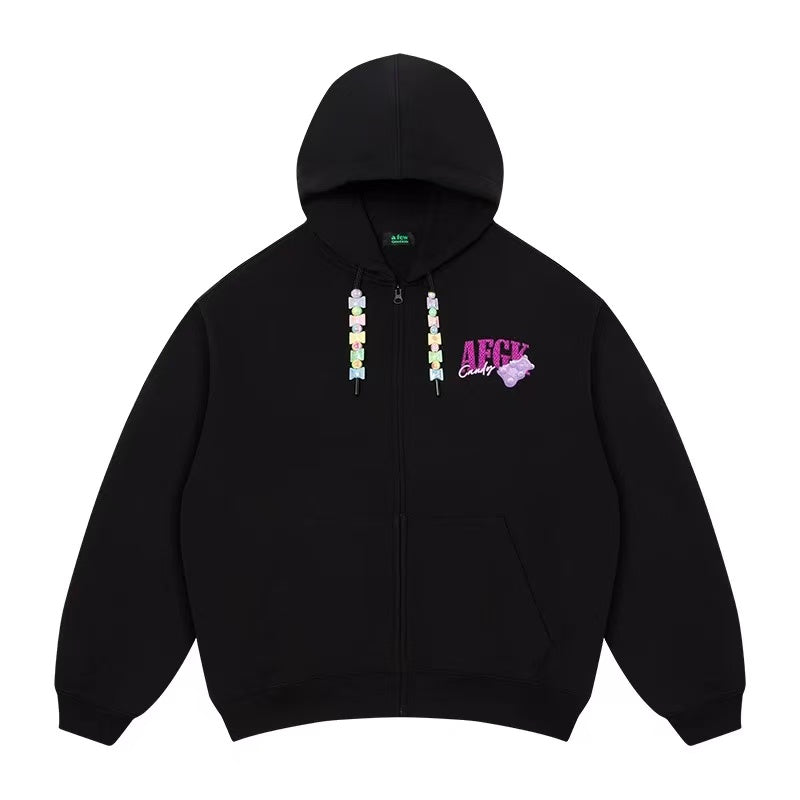 AFGK Candy Series Cardigan Hooded Sweatshirt