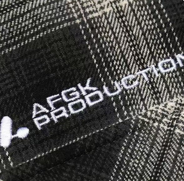 AFGK Vintage Plaid Hooded Long-sleeved Shirt