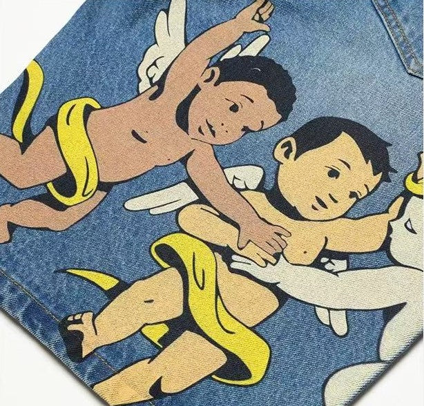 AFGK Three Angels Denim Shorts