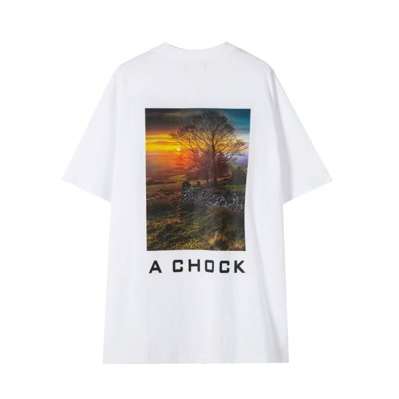 ACHOCK Summer Sunset Print T-shirt