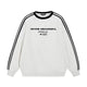 ICONSLAB Contrast Color Three stripes Web Foam Printed Sweatshirt