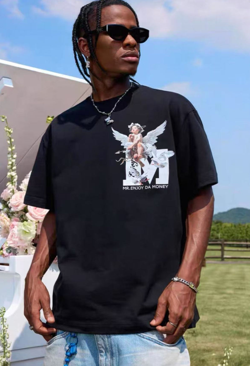 MEDM Angel Print Short-sleeve T-Shirt
