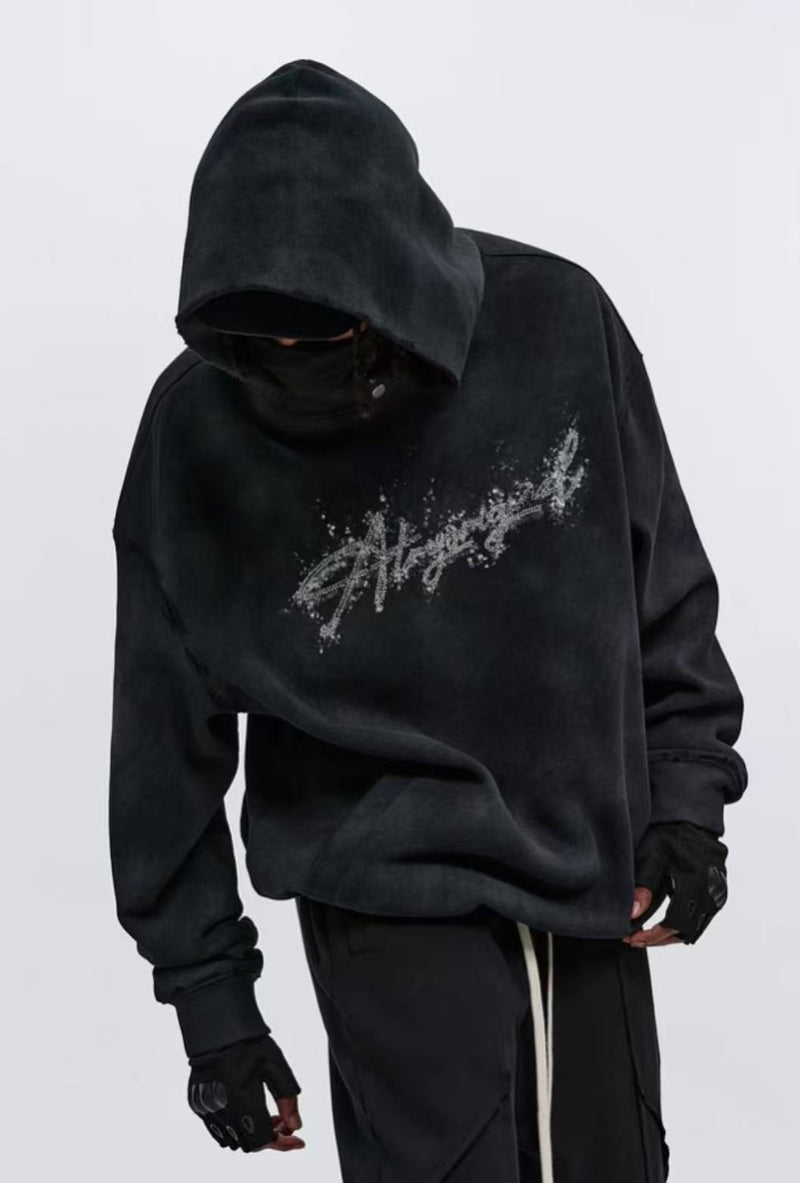 ATRY Wasteland Sand Embroidery Dirty Dyeing Sweatshirt