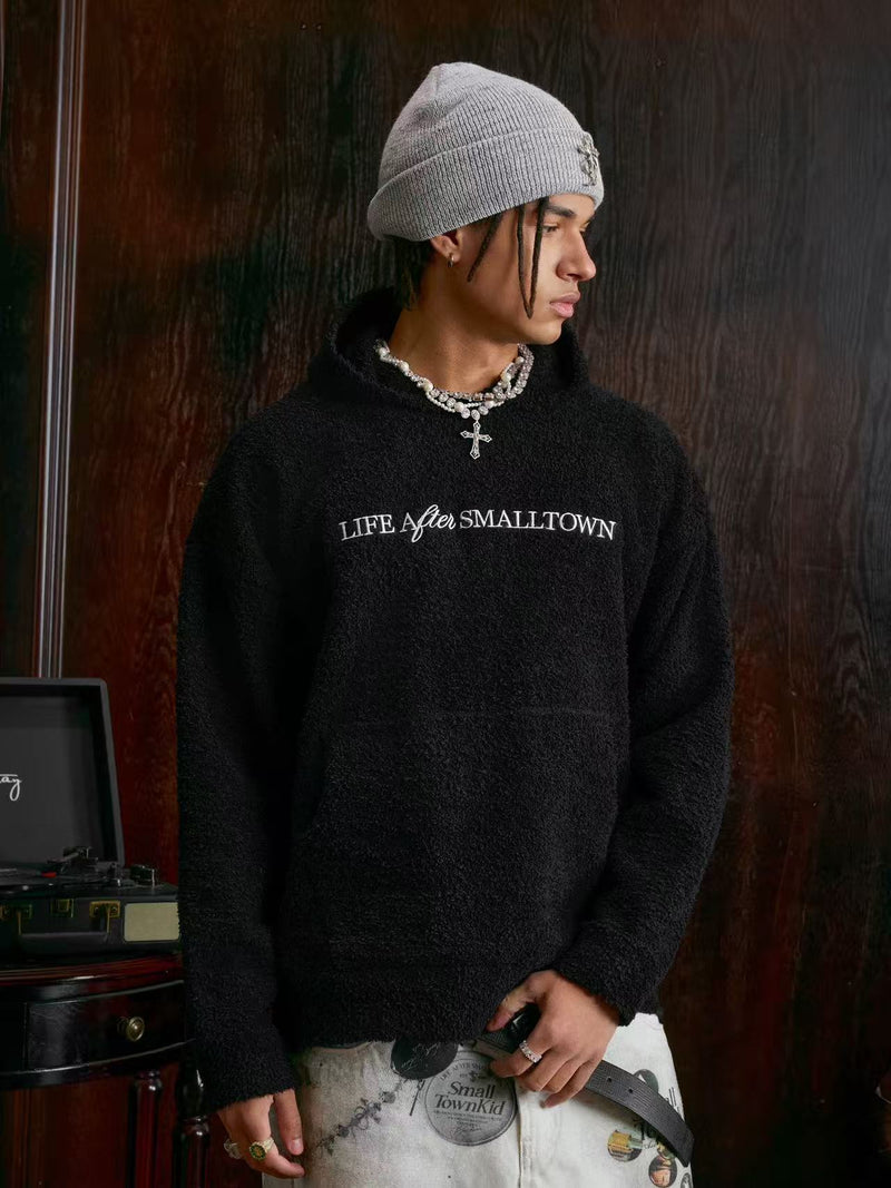 STK Logo Design Knitted Hoodie