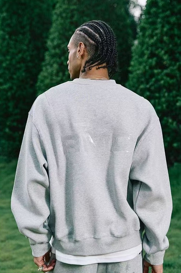 REMEDY Octagram Star Logo Print Sweater