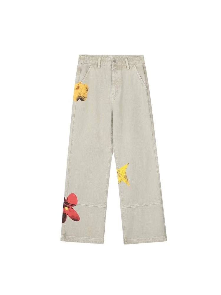 ACHOCK Retro Maple Leaf Jeans