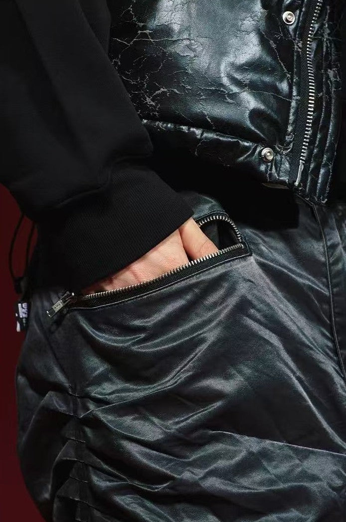 REMEDY Pleated Zipper Casual Trousers