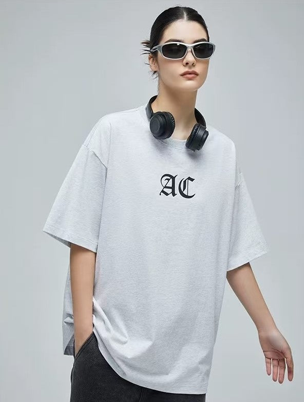 ACHOCK Multicolor Basic Logo Letter Print Short-sleeves T-shirts