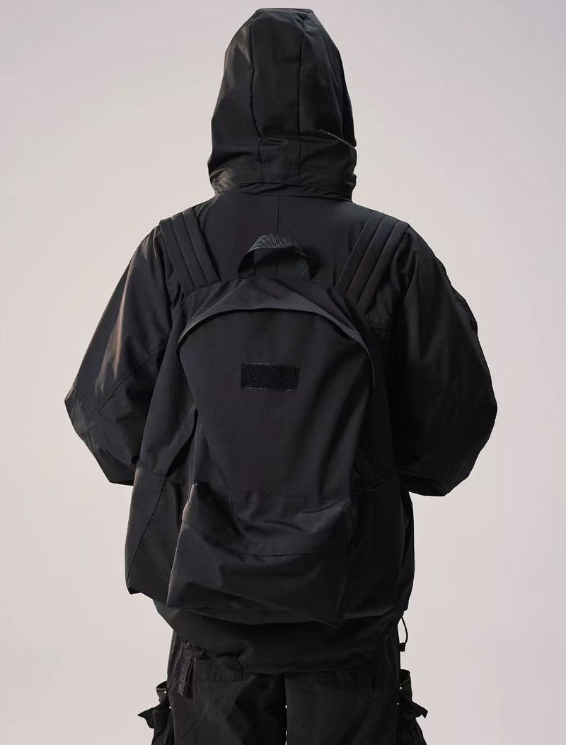 REMEDY Logo Print Backpacking Trench Coat