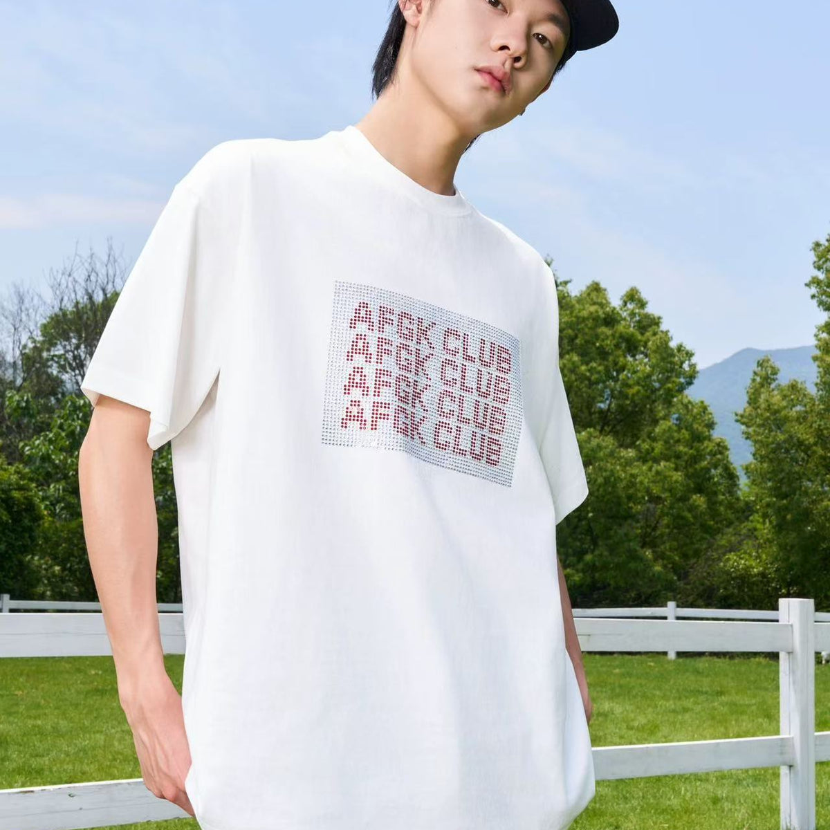 AFGK "GoodKids" Hot Diamond Printed Short-sleeved T-shirt