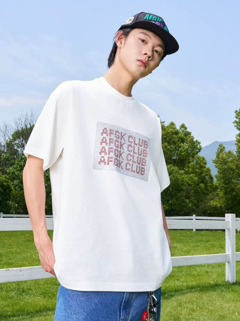 AFGK "GoodKids" Hot Diamond Printed Short-sleeved T-shirt
