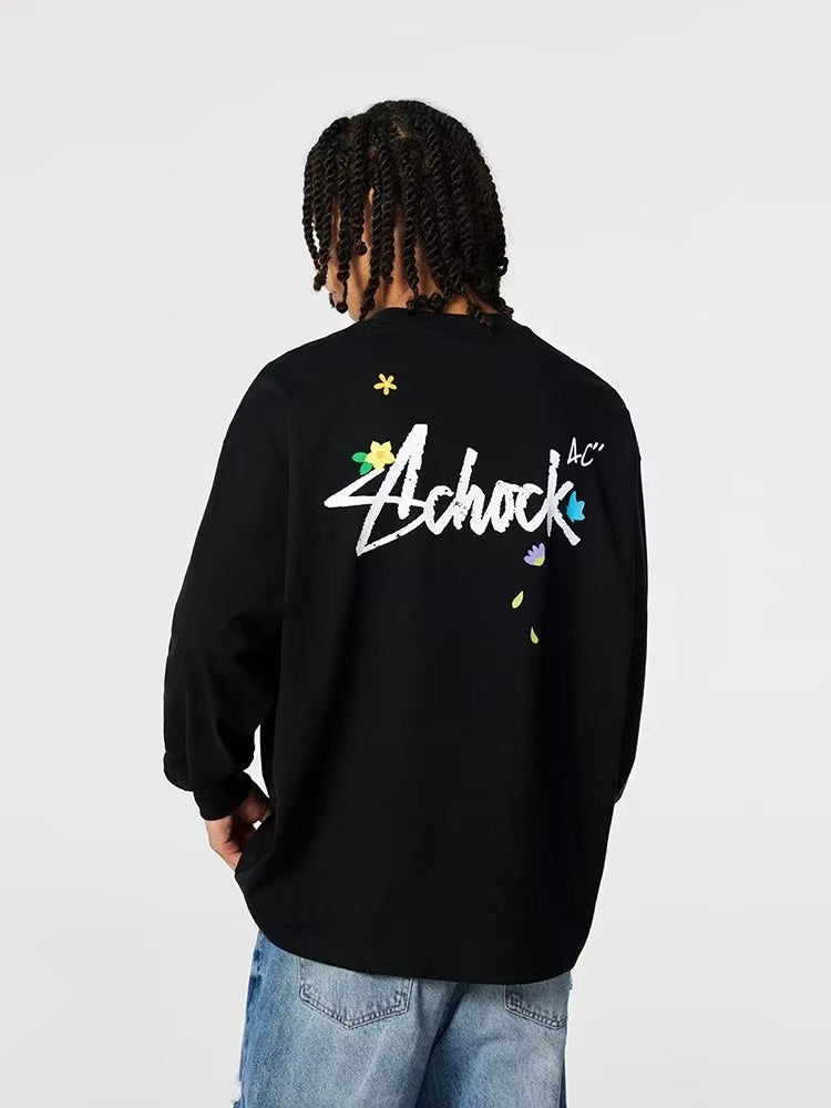 ACHOCK Small Flower Print Long-sleeve T-shirt