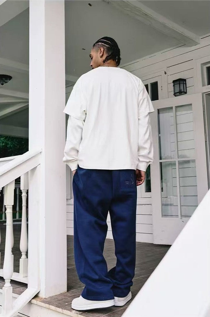 REMEDY Fake Two Piece Waffle Long-sleeve Tee