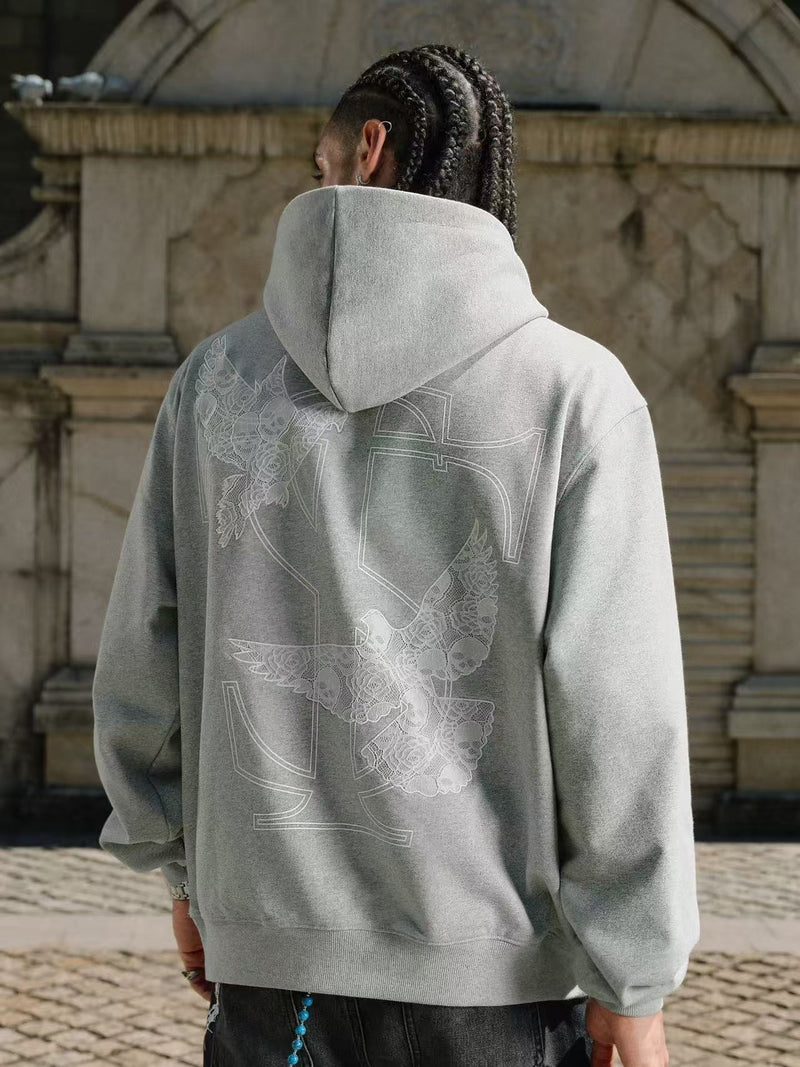 STK Vintage Lace and Peace Dove Design Hoodie