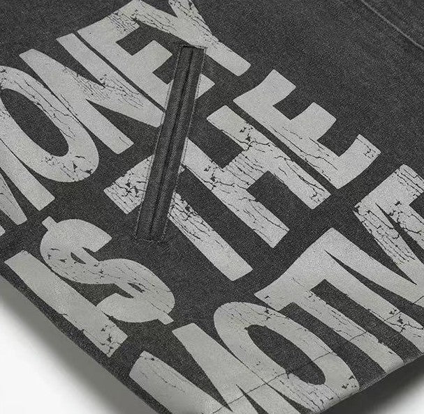 AFGK Vintage Quilted Cotton Washed Distressed Detroit Jacket