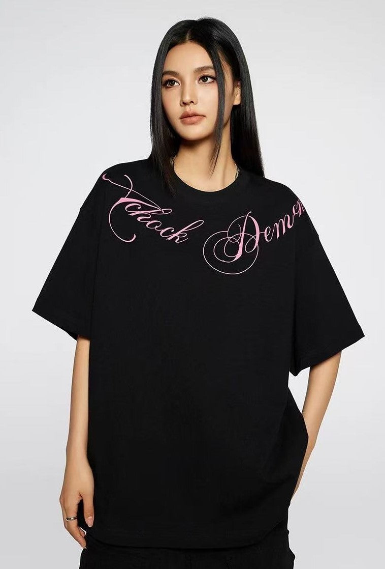 ACHOCK Floral Letter T-shirt