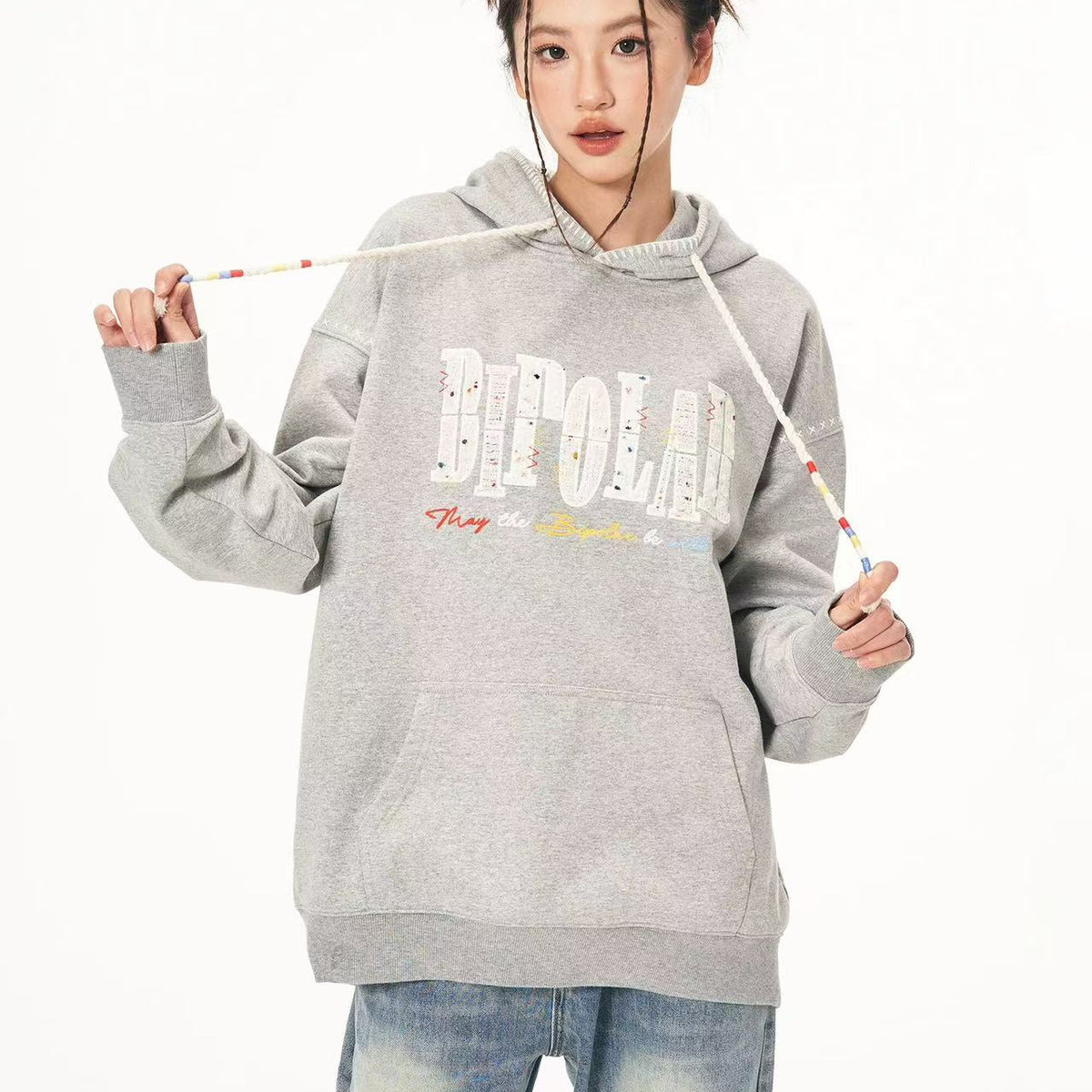 BIPOLAR Tri-color Embroidered Hoodie