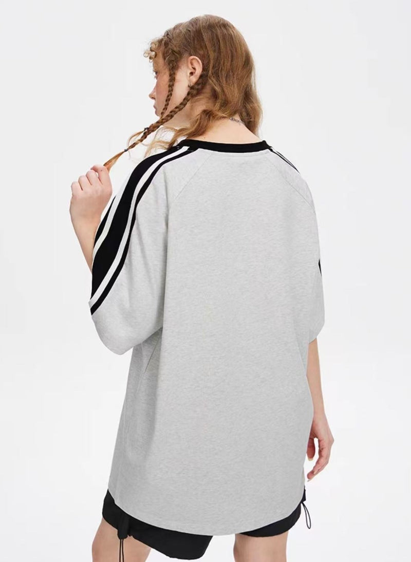 ICONSLAB Millennium Retro Strip Stitching T-shirts