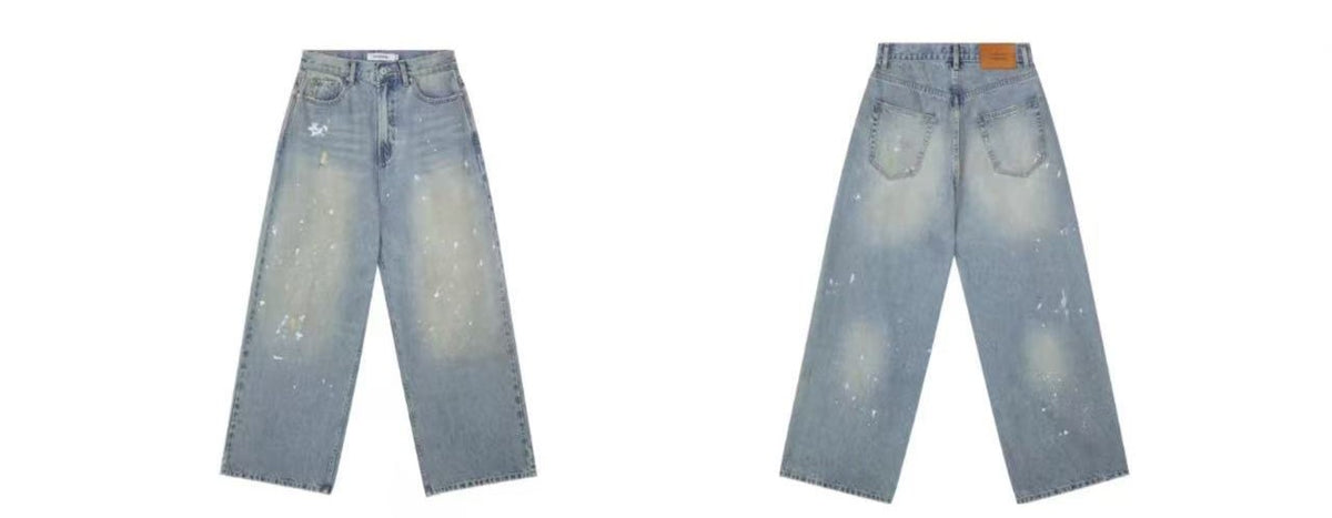 WASSUP Splash paint vintage Wash Denim Jeans