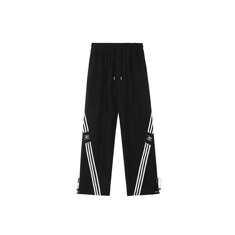 ACHOCK Striped Patchwork Casual Trousers