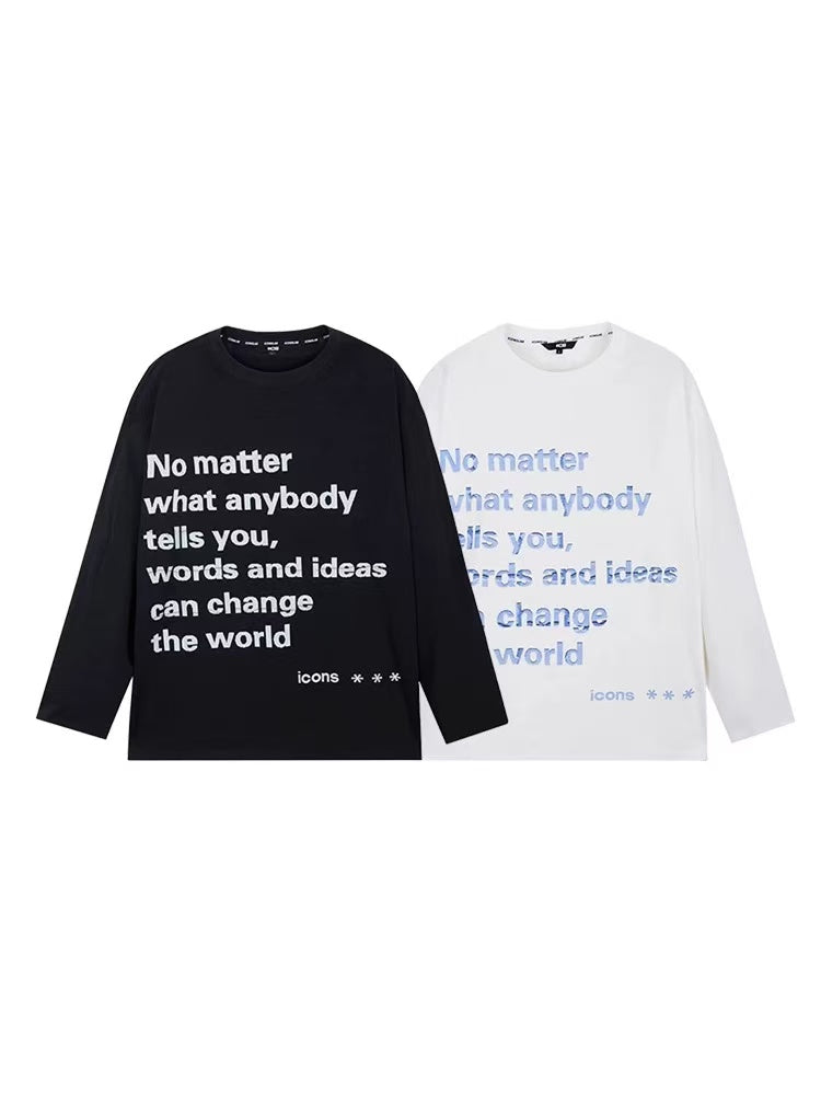 ICONSLAB Mosaic Text Long Sleeve T-shirt