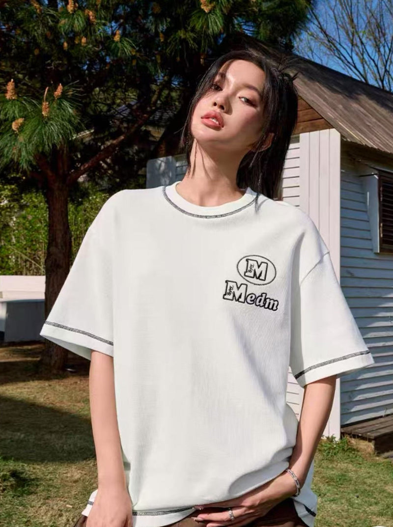MEDM Waffle Logo Letter T-shirt