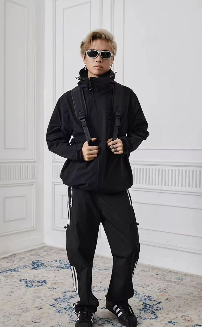 ACHOCK Logo Print Vintage Hiking Jacket