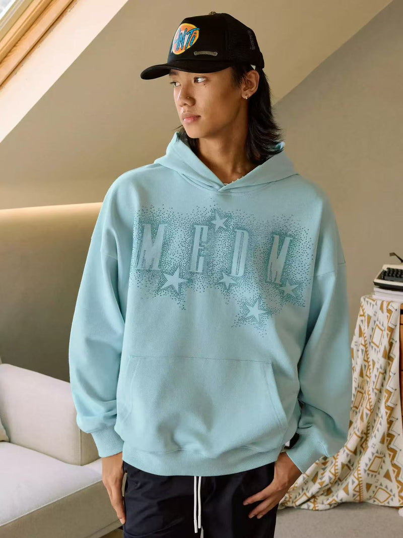 MEDM Rhinestone Star Logo Hoodie