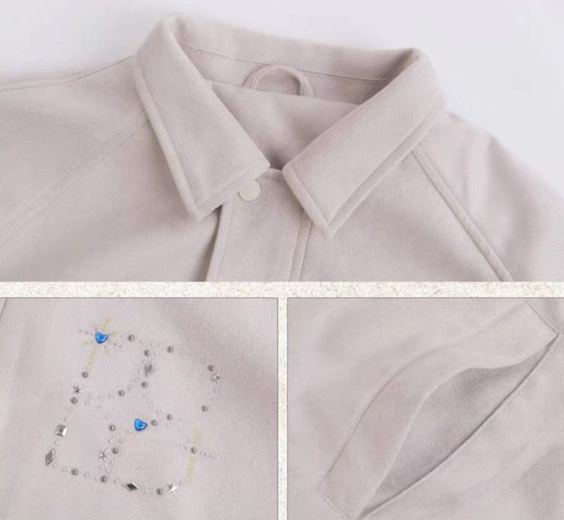 BIPOLAR Hot Diamond Suede Vintage Down Jacket