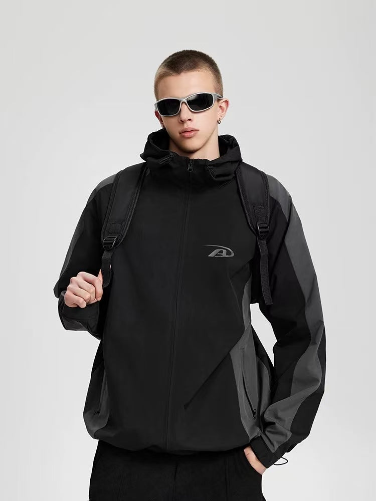 ACHOCK Logo Print Simple Outdoor Jacket