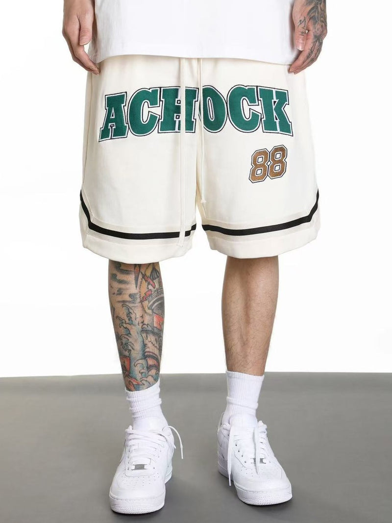 ACHOCK Logo Embroidered Drawstring Shorts