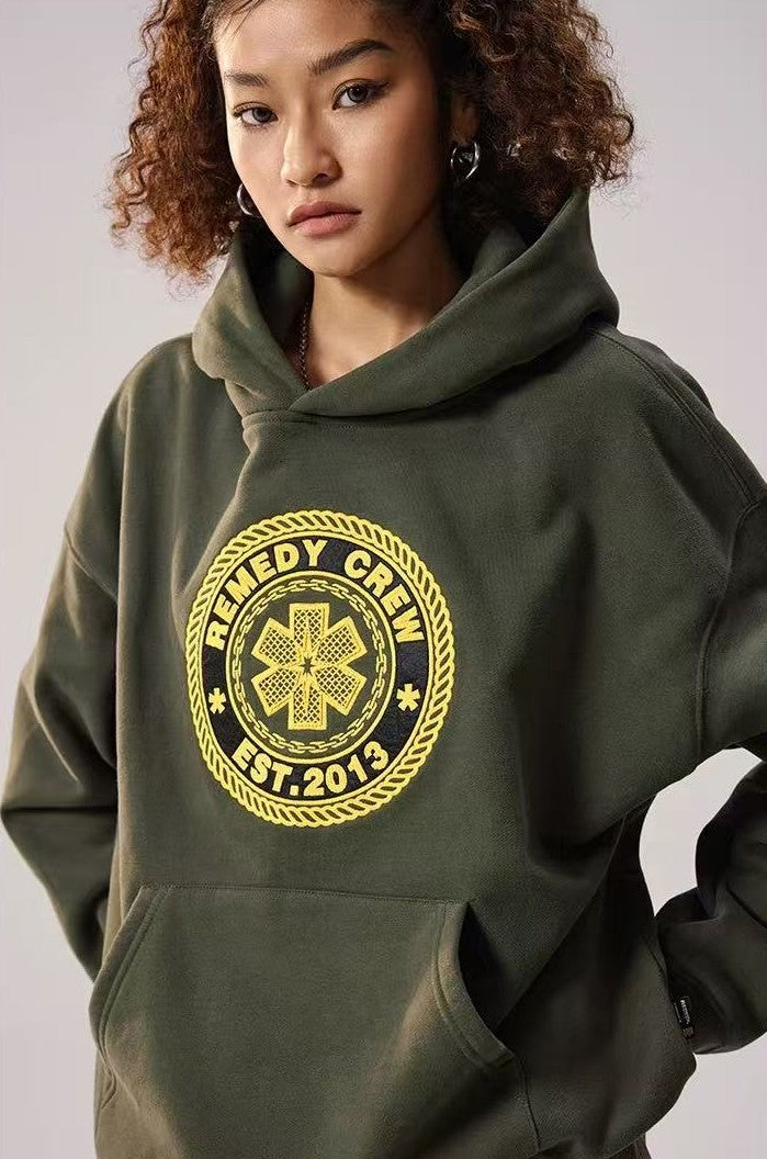 REMEDY Vintage Logo Embroidery Hoodie