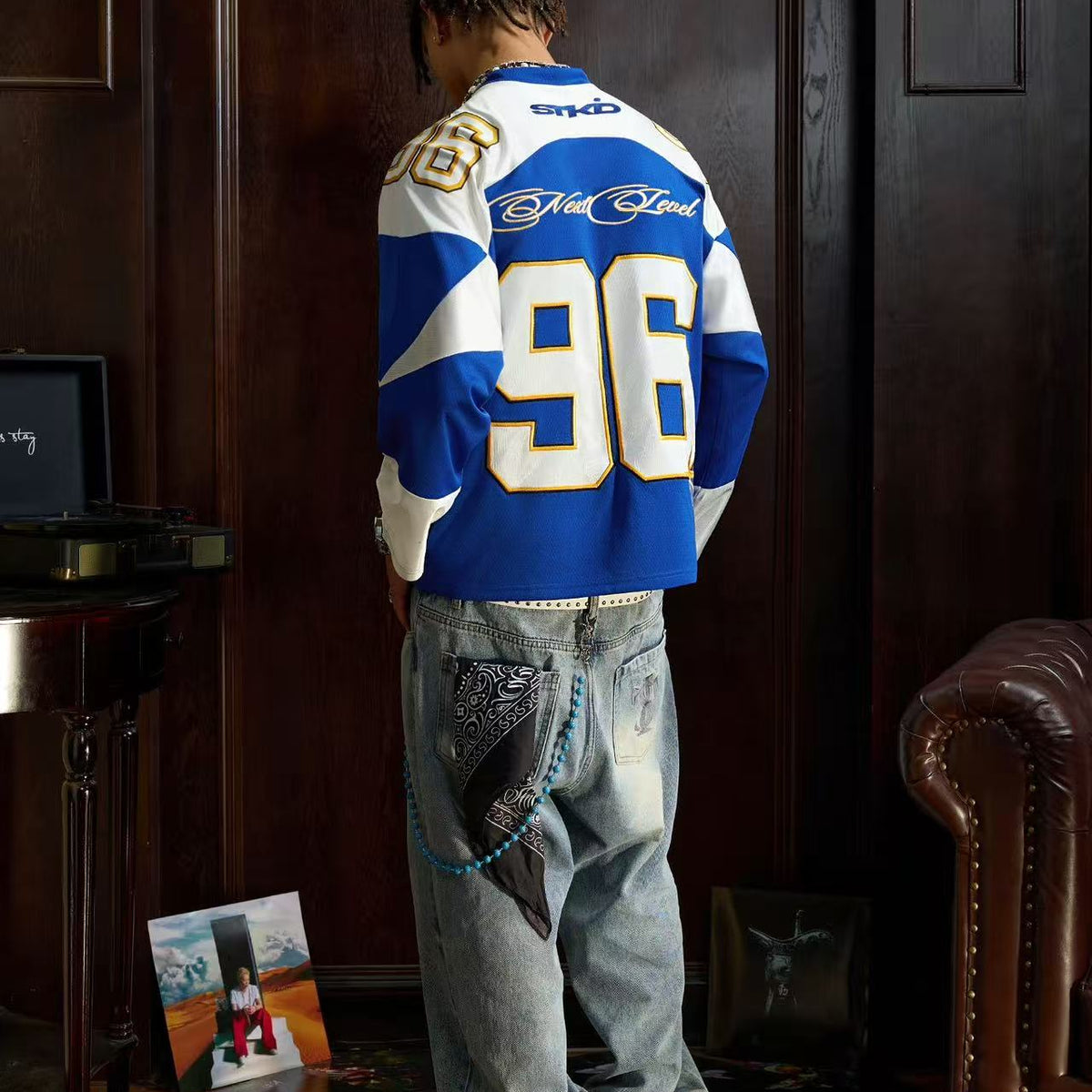 STK Color-Blocked Mesh Ice Hockey Long-Sleeve T-Shirt