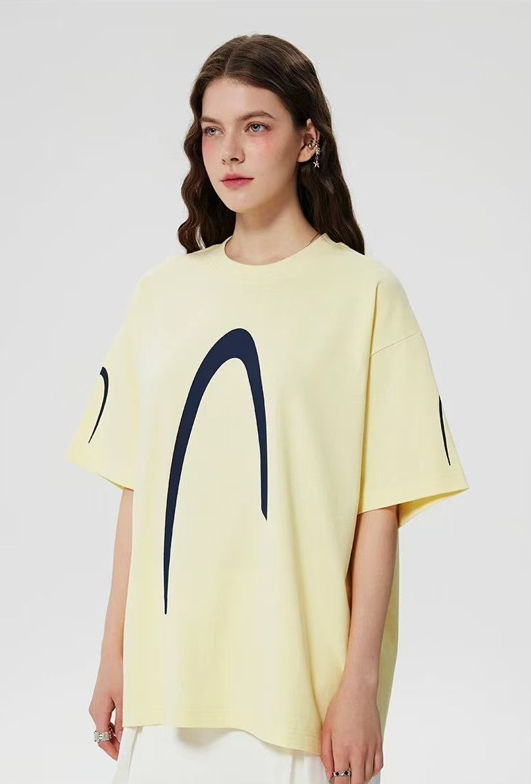 ACHOCK Street Wear Simple Basic Printed T-shirt