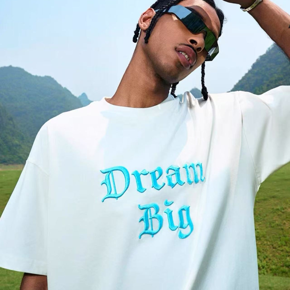 AFGK Big Dreamer Lettering Embroidered T-shirt