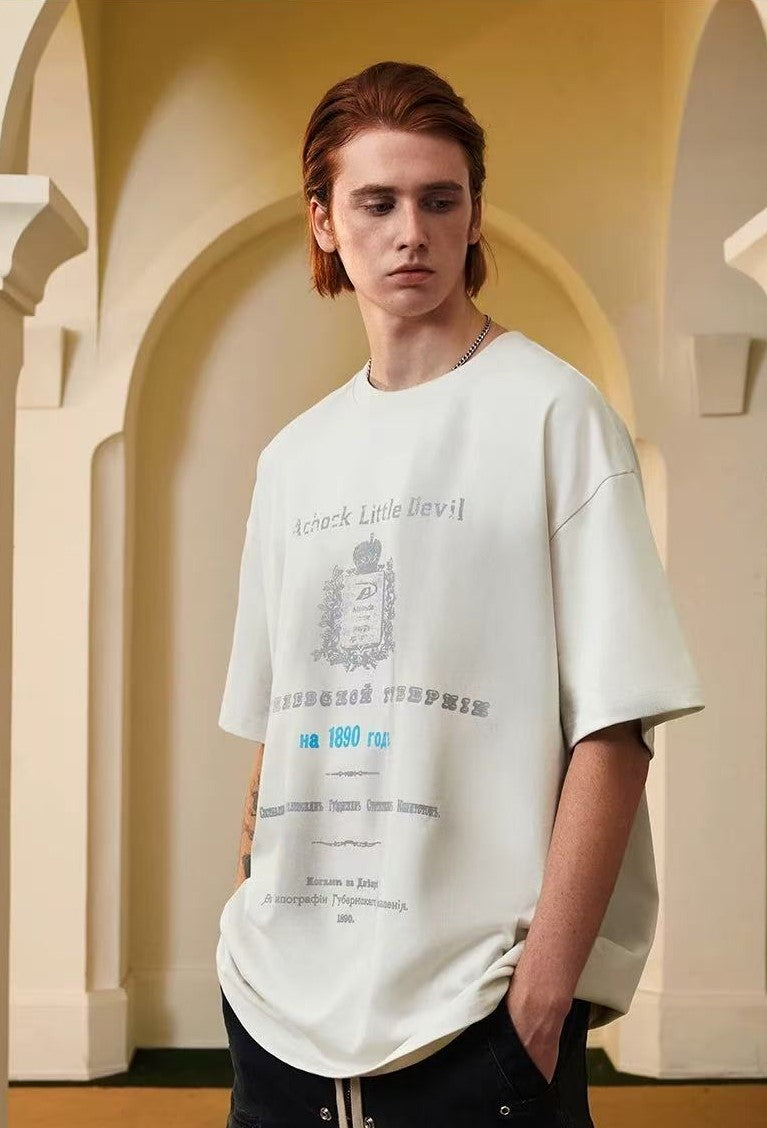 ACHOCK Washed Distressed and Dirty Craft T-shirt