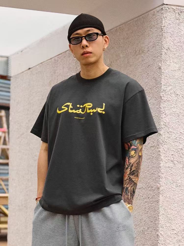 REMEDYxSTA Arabic Letter Print Short-sleeved T-shirt