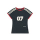ACHOCK Retro Contrast Stripe Stitching Slimming Short-sleeved T-shirt (For Women)