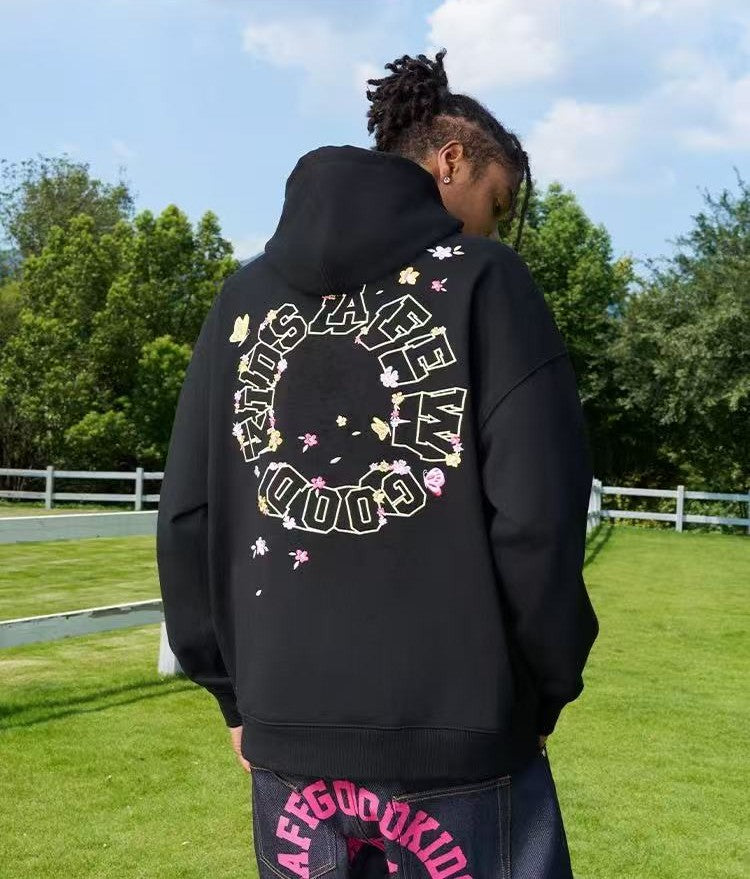 AFGK Butterfly Embroidered Hoodie