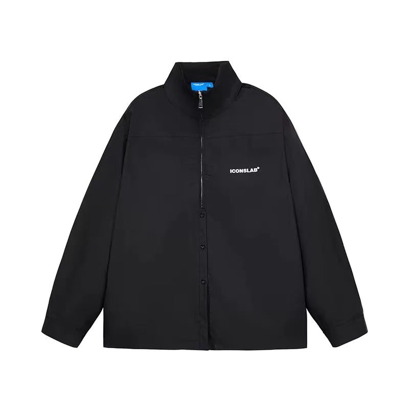 ICONSLAB Half Zip Fly Placket Shirt