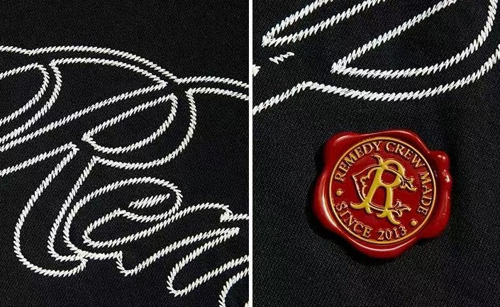 REMEDY Metal Postmark Logo Embroidery Hoodie