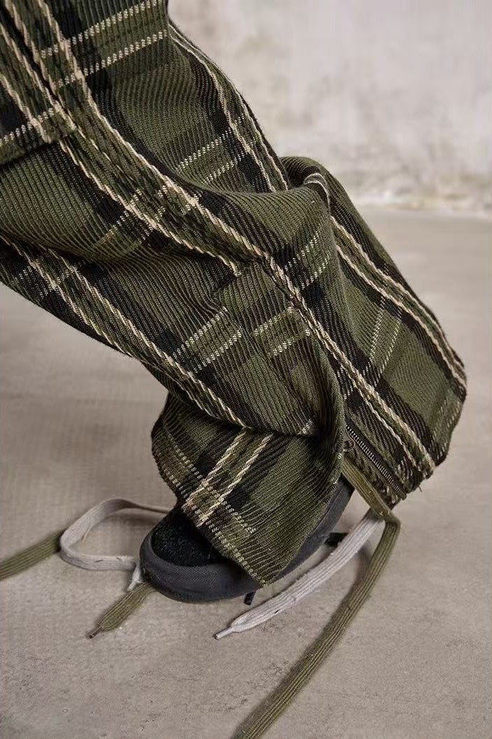 REMEDY Plaid Cargo Trousers
