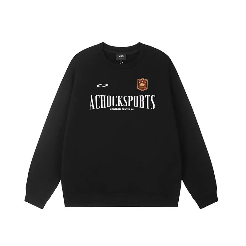 ACHOCK  Round Neck Sport Patchwork Sweatshirt