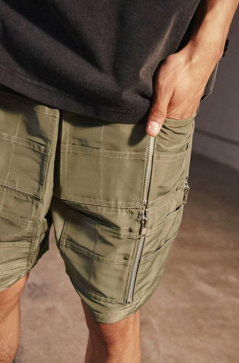 REMEDY Reversible Multi-pocket Zipper Cargo Shorts