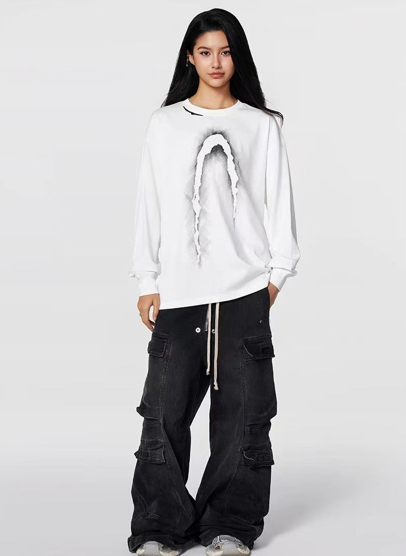 ACHOCK Phantom High Street Logo Printed Long-sleeve T-shirt