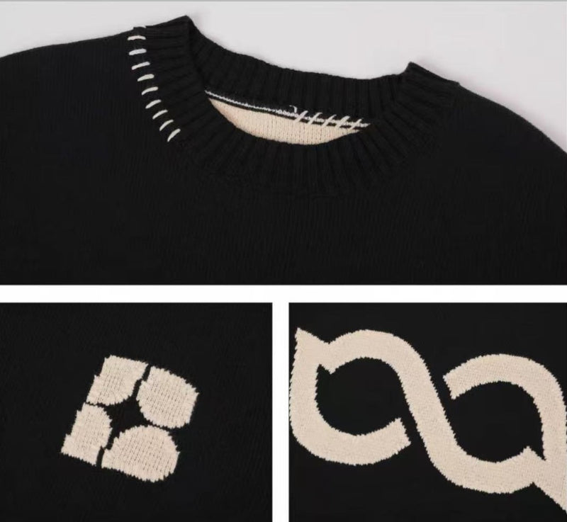 BIPOLAR Basic Destruction Pullover Sweater