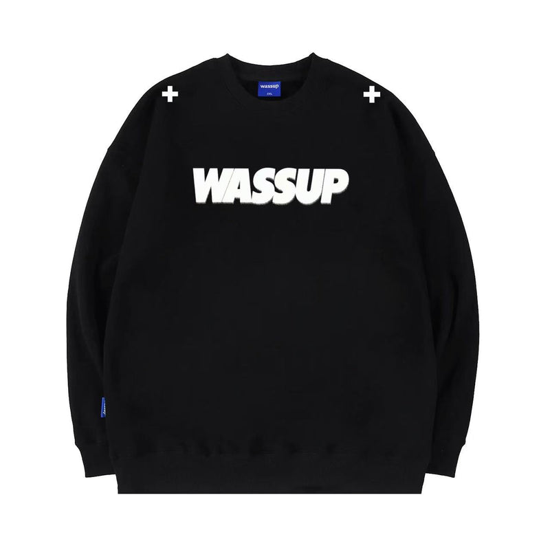 WASSUP Double Cross Printed Logo Sweatshirt