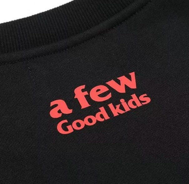 AFGK Flowers and Love Letters Thin Velvet Crew Neck Sweatshirt